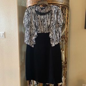 Perceptions Petite Dress with Shrug Black/Gray